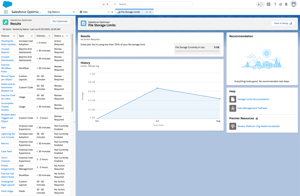 Salesforce Health Check Optimiser