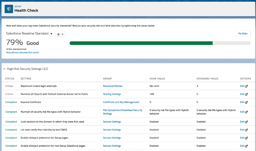 Salesforce Health Check Platform